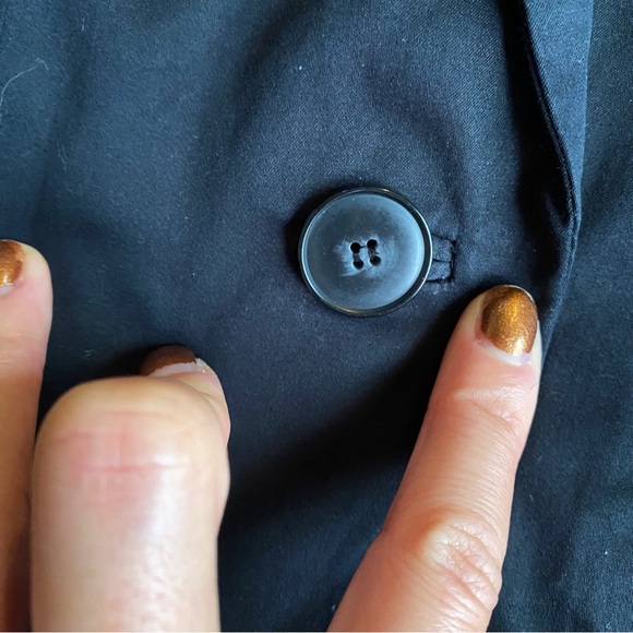 🖤 H&M BLACK CLASSIC SATIN COTTON BLEND BLAZER JACKET! - Picture 11 of 15